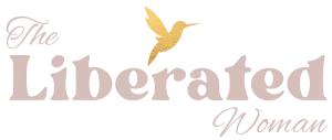 the liberated woman logo in pink